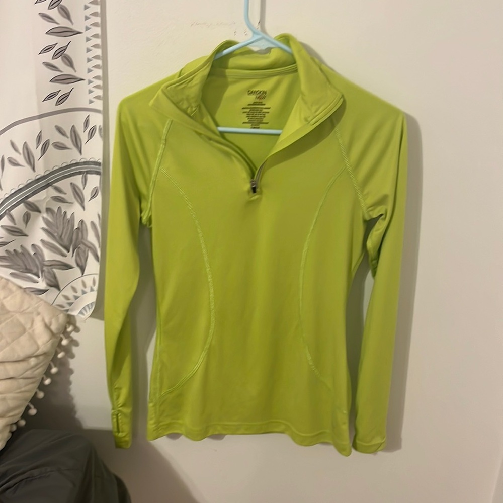 size small quarter zip in yellow